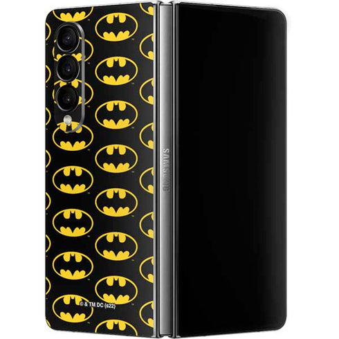 DC Comics Batman Logo Pattern Galaxy Z Fold4 5G Skin